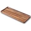YUANQIAN Vassoio da portata in legno di acacia, tagliere rettangolare in legno per servire cibo, frutta e formaggio, 35 x 14 cm, vassoio da dessert in legno