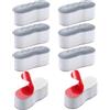 INSPUTOL 8Pcs Paraurti di ricambio per sedile del water universale, Guarnizione per sollevamento coperchio, Distanziali antirumore con adesivo (bianco)