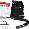 Next Alpha Battle Rope - Corda da Allenamento - 38mm/50mm, 9m/12m/15m - Fascette di Protezione - Ancoraggio a Muro - Workout Instruction Poster