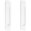 MOROBOR Maniglie ovali autoadesive per porte scorrevoli, 18 cm, 2 pezzi, in lega di alluminio bianco caldo, maniglia senza punzonatura, per porte scorrevoli, finestre, armadi