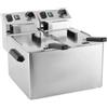 D.L. SERVICE Friggitrice elettrica - Capacità litri 4+4 - Cm 36 x 42 x 32 h