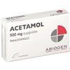 Abiogen Acetamol 500mg Paracetamolo Supposte Febbre e Dolore, 10 Supposte
