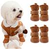 Taozoey Scarpe per Cani Piccoli Inverno, Protezione per Zampe, Stivaletti per Chihuahua, Teddy, Antiscivolo, Calde, Stivali da Neve