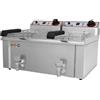 D.L. SERVICE Friggitrice elettrica capacità litri 9 + 9 cm 63 x 48 x 35 h