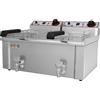 D.L. SERVICE Friggitrice elettrica capacità litri 13 + 13 cm 69 x 52.5 x 37.5 h