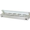 D.L. SERVICE Espositore bagnomaria con 5 vasche GN 1/2 - Cm 148.5