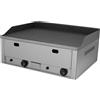 D.L. SERVICE Fry top a gas con piastra liscia cm 65 x 48