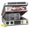 VEMA Piastra elettrica in vetroceramica con piano liscio e coperchio rigato con grill