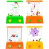 GERUI Set di 4 mini anelli ad acqua per bambini, per bambini, per compleanno, Halloween, Natale, colore casuale (senza acqua)