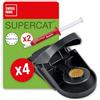 SWISSINNO Trappola per Topi SuperCat - 4 Trappole + 2 Siringhe Esca - Professionale con Esca al Burro di Arachidi - Trappola a Scatto Meccanica per Interni ed Esterni - Riutilizzabile e Facile