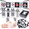 HappyKidsClub Giochi Montessori Neonato 0-12 Mesi, Libro Sensoriale Bianco e Nero Sonaglio 0-9 Mesi Tummy Time Regalo Nascita Maschio Femmina