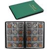 MYLERCT Album Portamonete, Verde Album di Monete da Collezione, può Contenere 120 Monete, Adatto per Collezionare Monete e Badge con Diametro Inferiore a 25mm