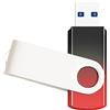 REWBOAT Chiavette USB 3.0 da 128 GB, colore rosso, nero, sfumato, chiavetta USB, design girevole all'ingrosso, per l'archiviazione dei dati (rosso nero)