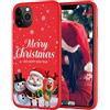 Phoona Natale Cover per Xiaomi Mi 10T Lite 5G / Note 9 Pro 5G 6,67, Custodia in Silicone Rosso Matte con Babbo Natalizia Modello Disegni, Ultra Sottile Morbido TPU Antiurto Case Protettiva