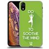 Head Case Designs Yoga Verde Ispirazioni Ginniche Custodia Cover in Morbido Gel Compatibile con Apple iPhone XR