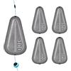 THKFISH Pesi da pesca Pesi Pesi di piombo No-Roll Sinkers No Snag Weights Platine per Impianti di Pesca al siluro Acqua salata Acqua dolce-100G-5PCS