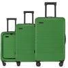 ETERNITIVE - Set di Valigie Rigide | Set di 3 Valigie da Viaggio in ABS | Con Lucchetto TSA | Ruote a 360° | Bagaglio a mano da 40L, medio da 62,5L e grande da 96L | Con lucchetto TSA | Verde