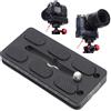 iShoot Piastra a sgancio rapido in metallo da 80 mm per corpo macchina grande con impugnatura per batteria, compatibile con Canon EOS 1D 1Ds 1DX Series Nikon D1 D2 D3 D4 D5 D6 Series e morsetto testa