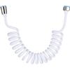 maifey Flessibile Doccia a Molla in ABS,Telescopico Tubo Doccia,Flessibile Doccia a Spirale per Soffione Bidet,Adatto per WC Sprayer Rubinetto und Spruzzatore da Lavandino(3M,Bianco)
