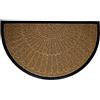 Olivo Tappeti OLIVO.shop | Mezza luna, zerbino inciso in gomma per esterno, antiscivolo, anti pioggia. Misura unica 45x75 cm in due colori (Beige)