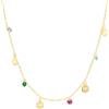 WANDA PLATA Collana girocollo Infinity e Zirconia Collana in argento Placcato Oro, per Giovane Donna, Ragazza con Catena Regolabile in Confezione Regalo