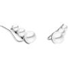 Purelei Orecchini Finesse, Orecchini da donna in acciaio inossidabile, Orecchini eleganti con tre perle, Orecchini a lobo per occasioni speciali, Regalo per donna (Argento)