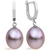 Secret & You Orecchini pendenti con perle coltivate d'acqua dolce 10-11 mm Secret & You Argento sterling 925 - Disponibili in diversi colori naturali bianco, rosa e arancione e trattati grigio e nero
