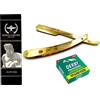 Roman Empire Shaving Rasoio a Mano Libera Jupiter di Roman Empire Shaving | Rasoio per Uomo Professionale da Barbiere per Barba, Baffi e Contorni con 100 Lamette Derby Professional