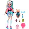 Mattel - Core Doll Bambola Monster High Con Abiti, Cuccioli E Accessori HPD53 Neptuna HHK55