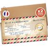aliceandberry Gratta e vinci da viaggio a sorpresa - Carta d'imbarco personalizzata da regalare - Biglietto aereo annuncio regalo di compleanno - In francese - Modello vintage (2 carte)