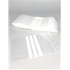 PROGOM Bustina di alta qualità con chiusura a cerniera, 3 strisce bianche, confezione da 1000 (10 x 100), 60 mm x 80 mm