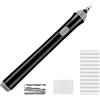 OFFCUP Gomma Elettrica, Penna a Batteria, per Cancellare, Portatile Automatica con 22Pcs Ricariche (10x2,3mm+12x5mm) per Disegno, Schizzi, Appunti(Nero)