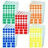 TownStix 1800 Pezzi - Forme Geometriche, Bollini Adesivi Colorati, 5 Colori