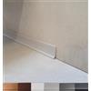 MadeInNature, Battiscopa flessibile in PVC di alta qualità, bianco, grigio chiaro, grigio scuro, nero, altezza 70 mm, lunghezza a scelta (12 ml, grigio chiaro)