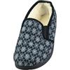 APREGGIO Pantofole da uomo invernali - calde pantofole da uomo - pantofole in feltro da uomo - pantofole invernali da uomo - calde pantofole da uomo in feltro, nero/grigio, 43 EU