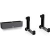 LechuzaVaso Fioriera in Resina per Piante Balconera 80 Cottage Set Completo - GRANITO & Accessorio Vaso Supporti per Balconera 50 e 80 - NERO