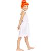 Funidelia | Costume Wilma Flintstones - I Flintstones per bambina Cartoni Animati, Cavernicola - Costume per Bambini e accessori per Feste, Carnevale e Halloween - Taglia 3-4 anni - Bianco