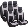 JNNJ 9 Pezzi Set Completo Di Coprisedili per Auto, Seat Cover Universali Protezione per Sedile Di Poliestere, Set Copri-Sedile per Anteriori E Posteriori, Accessori Auto Interno(Grigio)