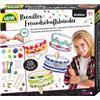 Lena Rocailles 42721 - Braccialetti dell'amicizia per bambini a partire dagli 8 anni in su, set di annodature con filati, 8 colori, set creativo in scatola pieghevole, perline in plastica, multicolore