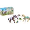 PLAYMOBIL Horses of Waterfall 71356 Set 3 Cavalli con Selle, emozionanti Avventure a Cavallo con Un Morgan, Un Quarter Horse e Uno Shagya Arabian, Giocattolo sostenibile per Bambini dai 5 Anni in su