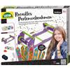 Lena Rocailles 42722 - Cornice per perline fai da te per bambini dagli 8 anni in su, cornice per realizzare braccialetti di perline, set completo con filato, ago per perline, fermagli e perline in