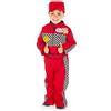 Pretend to Bee F1 - Costume da pilota da 5 - 7 anni, di alta qualità, rosso da corsa e cappello, 2 pezzi, per bambini e bambini | vestito per ragazze e ragazzi, unisex | gioco di ruolo per bambini