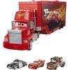 Disney Pixar Cars - Mack Trasformabile Playset, Giocattolo 2 in 1 con Camion e Officina, Giocattolo per 3+ Anni & Confezione da 3 Veicoli Radiator Springs, con Macchinine Saetta McQueen