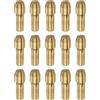 sourcing map 15 mandrini in ottone da 0,5 mm, mini smerigliatrice elettrica, cambio rapido, set di punte per utensili rotanti, diametro del gambo 4,3 mm