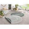 Hanse Home bougari Porto - Tappeto reversibile per interni ed esterni, Polipropilene, Grün Creme, ø 140 cm