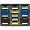 Exacompta - Rif. 313505D STORE-BOX Multi Neo Deco - 1 cassettone 11 cassetti per riporre piccoli e grandi utensili da ufficio - Dimensioni esterne: profondità 27 x larghezza 35,5 x altezza 27,1 cm