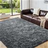 OMERAI Tappeti Salotto Shaggy Tappeto a Pelo Lungo Tappeto Peloso Soggiorno Salotto Moderno Cameretta Tappeti Pelosi Camera da Letto Morbido Tappetino Antiscivolo Morbido e Soffice Grigio 90x150cm