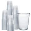 Genérico 100 Bicchieri in plastica usa e getta trasparenti - Bicchiere riutilizzabile realizzato con materiale ecologico - Bicchieri ideali per feste, compleanni e Natale - 200 ml (100 bicchieri)