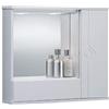 LIBEROSHOPPING.eu - LA TUA CASA IN UN CLICK Specchiera mobile contenitore da bagno GIOVE bianco lucido con 1 ante 1 vano contenitore e luce LED (60, Senza Specchio)