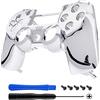 eXtremeRate® Chrome Silver Edition Front Housing Shell Faceplate for Playstation 4 PS4 Slim PS4 PRO Controller (JDM-040)
